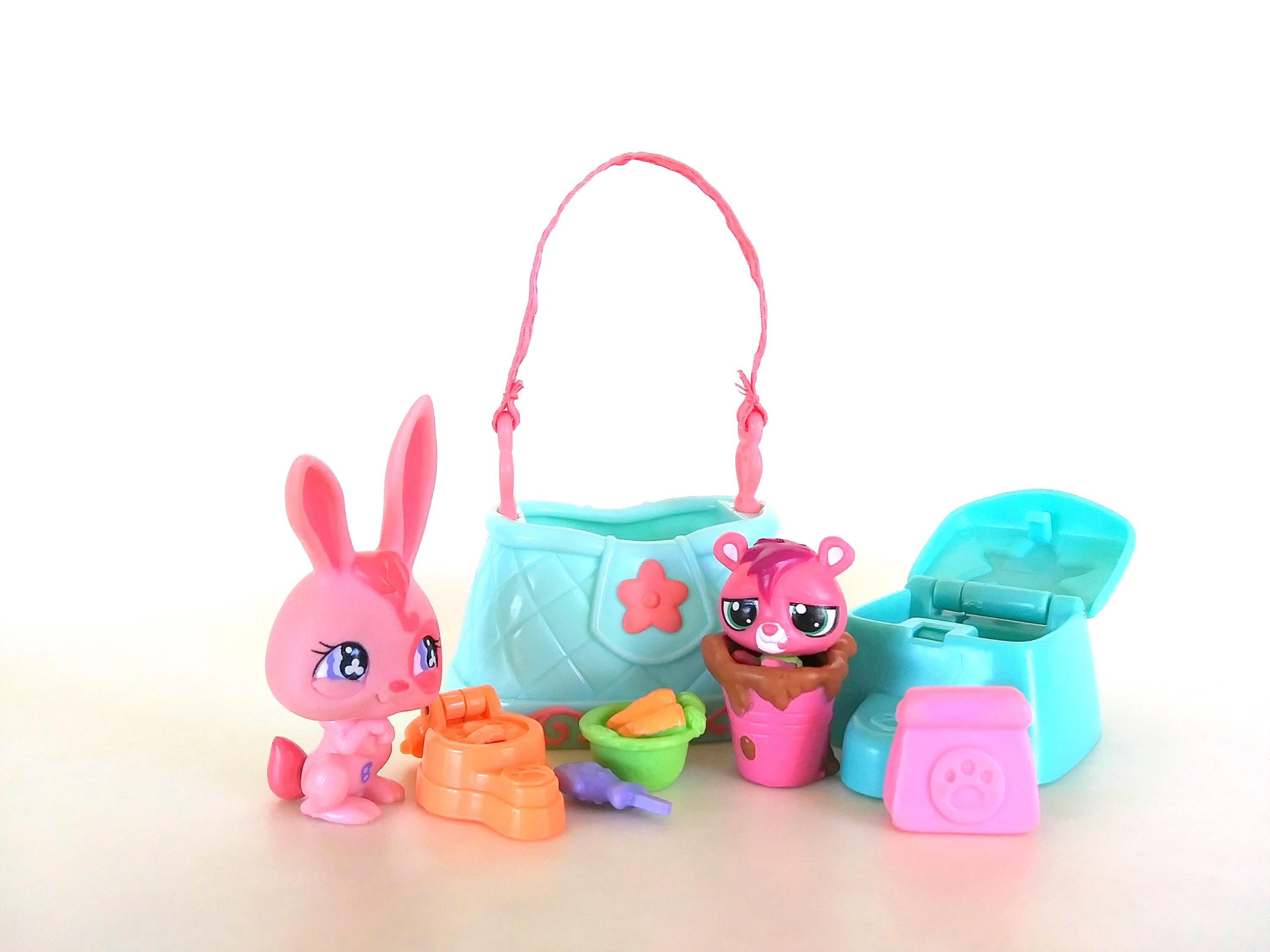 Lps 500 Rabbit Littlest Pet Shop LPS Pink Bunny Rabbit #500 and Bear Hasbro - Etsy