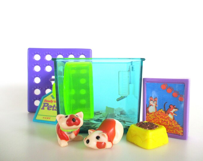 Vintage Littlest Pet Shop Busy Hamsters With Jogging Wheel Etsy