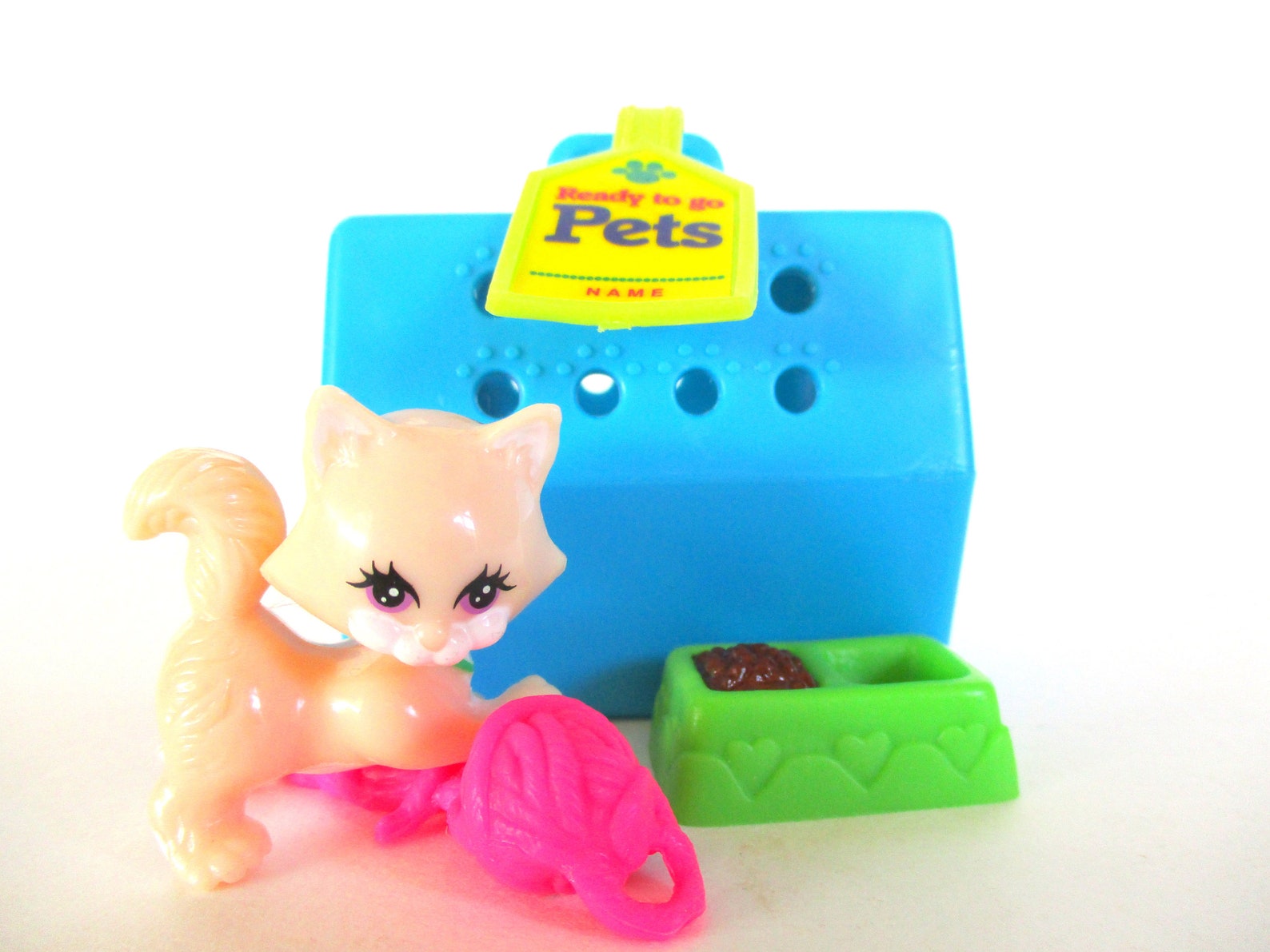 Vintage Littlest Pet Shop Playful Kitten With Snuggling Crate Etsy