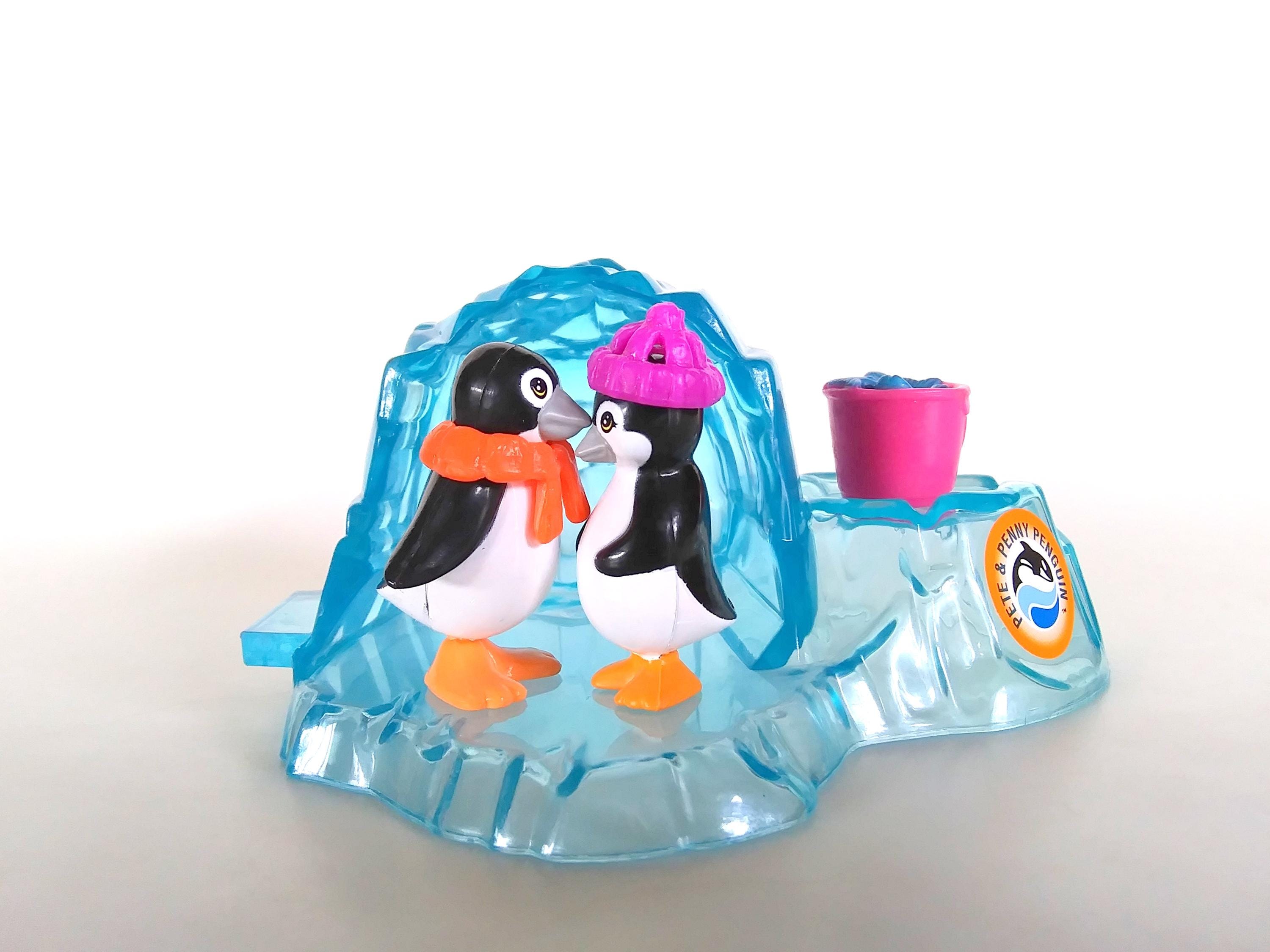 Vintage Littlest Pet Shop Penguins Pete & Penny With Icy Igloo