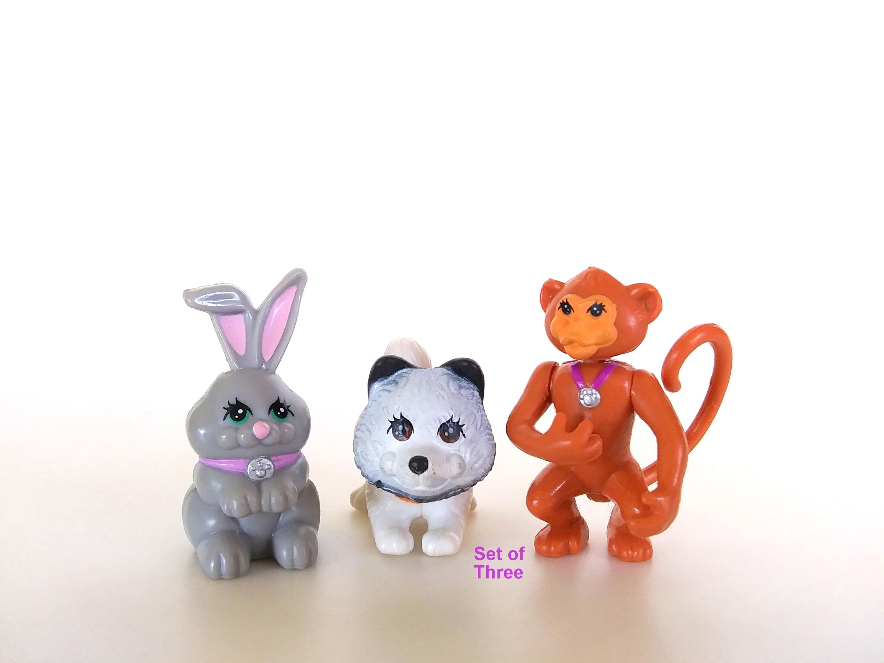 Vintage Littlest Pet Shop Mail Order Pets: Bunny, Dog, Monkey