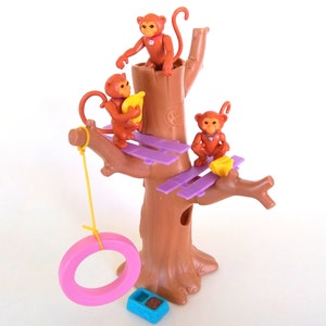 Vintage Littlest Pet Shop Magic Monkeys with Treehouse Playset Kenner 1992 image 5