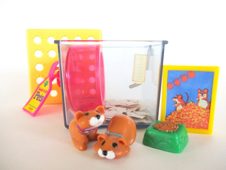 Vintage Littlest Pet Shop Hurrying Hamsters with Hamster House Etsy