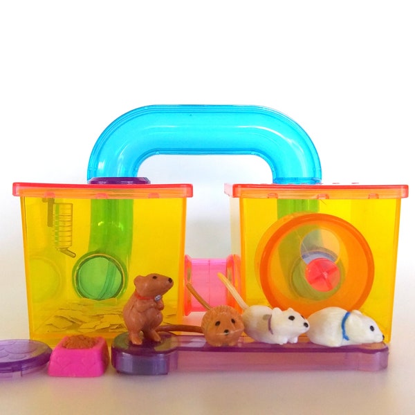 Vintage Littlest Pet Shop Jogging Gerbils with Gerbitrail Playset by Kenner 1992