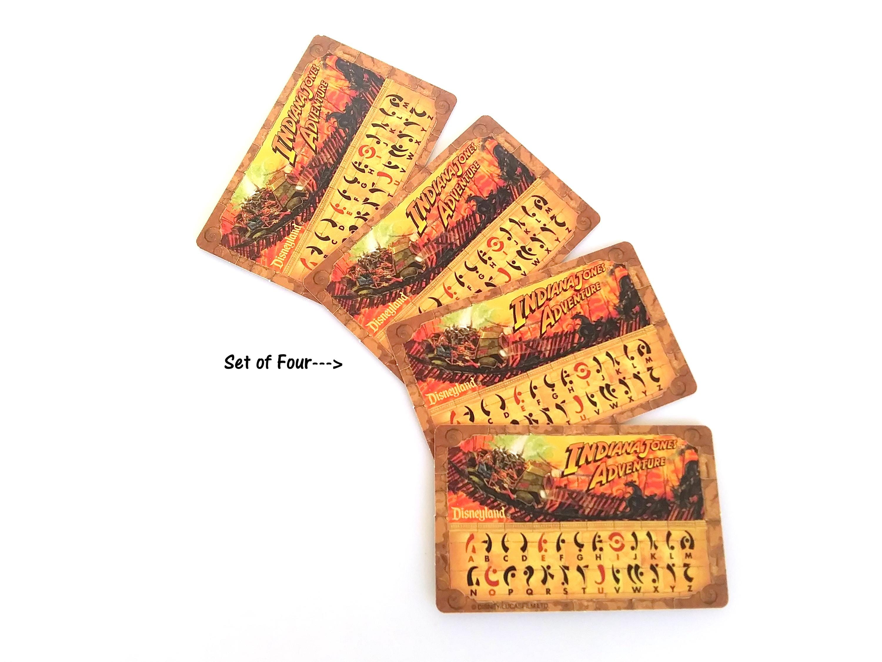 Vintage Indiana Jones Adventure Decoder Cards Disneyland AT&T Set