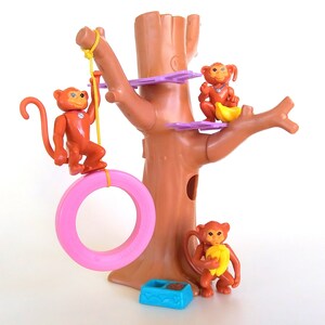 Vintage Littlest Pet Shop Magic Monkeys with Treehouse Playset Kenner 1992 image 4