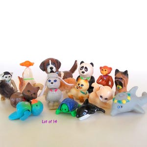 Vintage Littlest Pet Shop Damaged Lot Pets 14 Assorted Animals by Kenner 90s