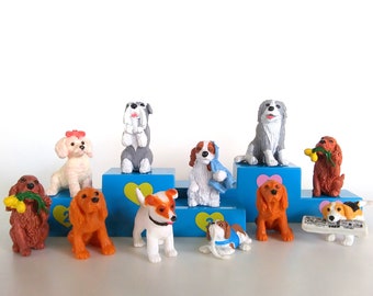 Vintage Puppy in My Pocket Set of 11 Dogs Milto 1993 and MEG 1994 90s Toys