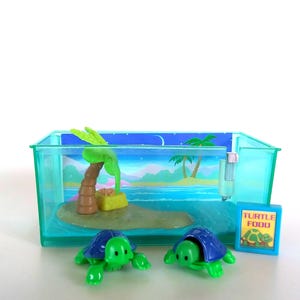 Vintage Littlest Pet Shop Toddling Turtles on Paradise Island Playset by Kenner 90s Toy