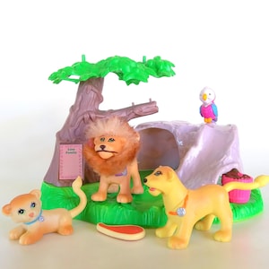 Vintage Littlest Pet Shop Zoo Lion Family Playset - Kenner 1994 - Etsy