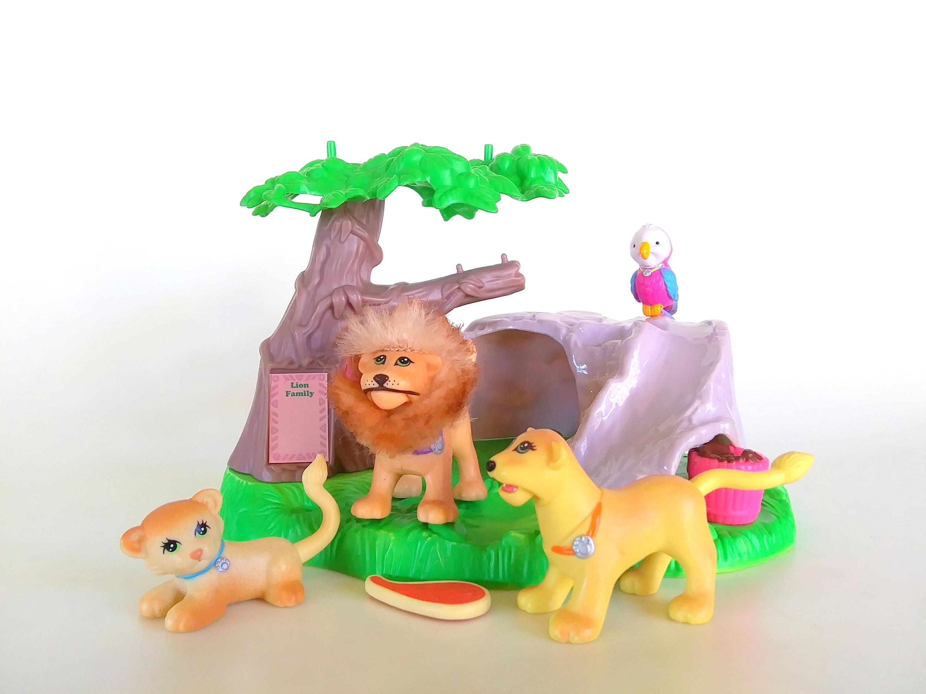 Vintage Littlest Pet Shop Zoo Lion Family Playset - Kenner 1994 - Etsy