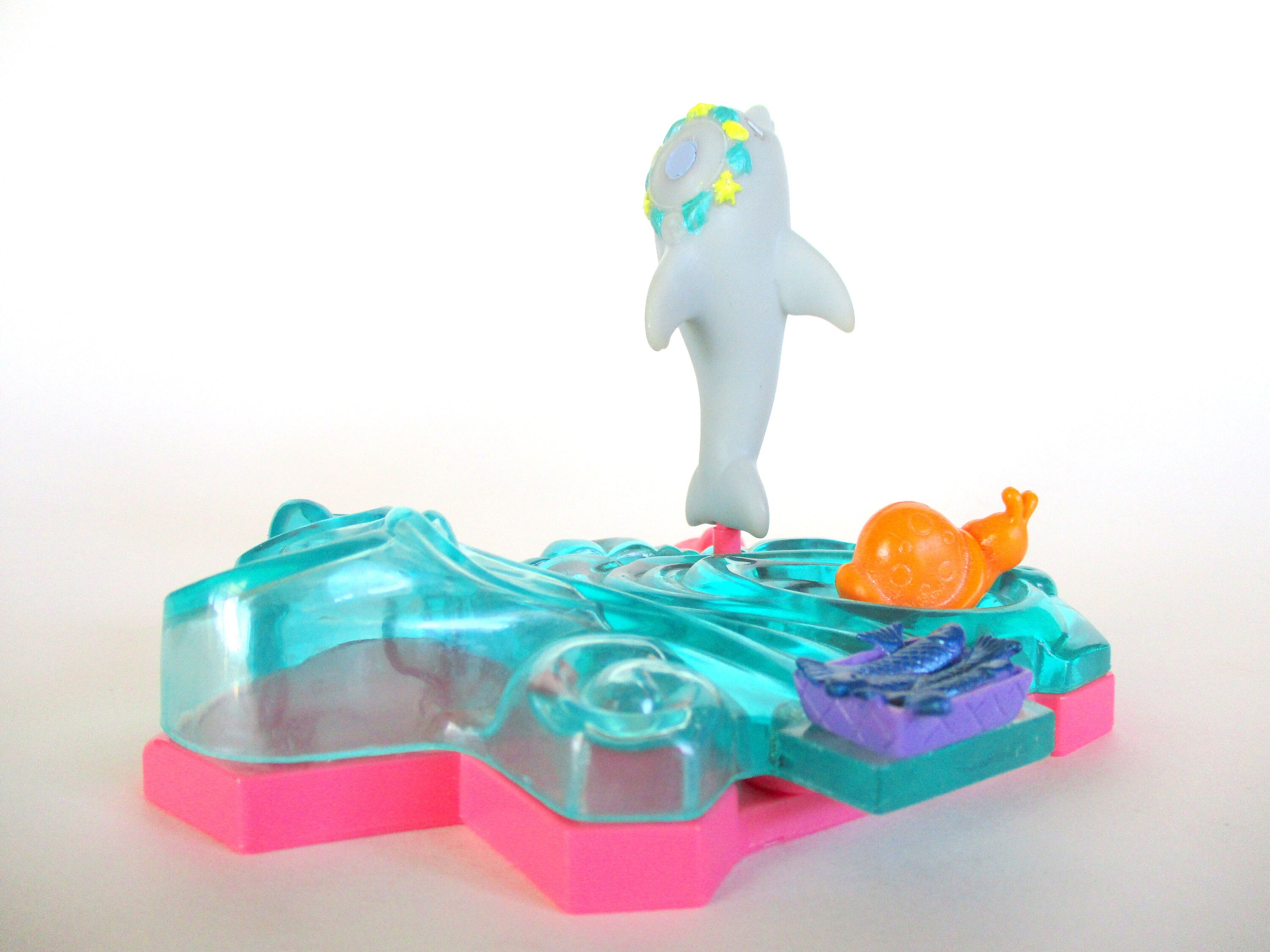 Vintage Littlest Pet Shop Dolly Dolphin on Her Dancing Wave Etsy
