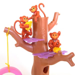 Vintage Littlest Pet Shop Magic Monkeys with Treehouse Playset Kenner 1992 image 6