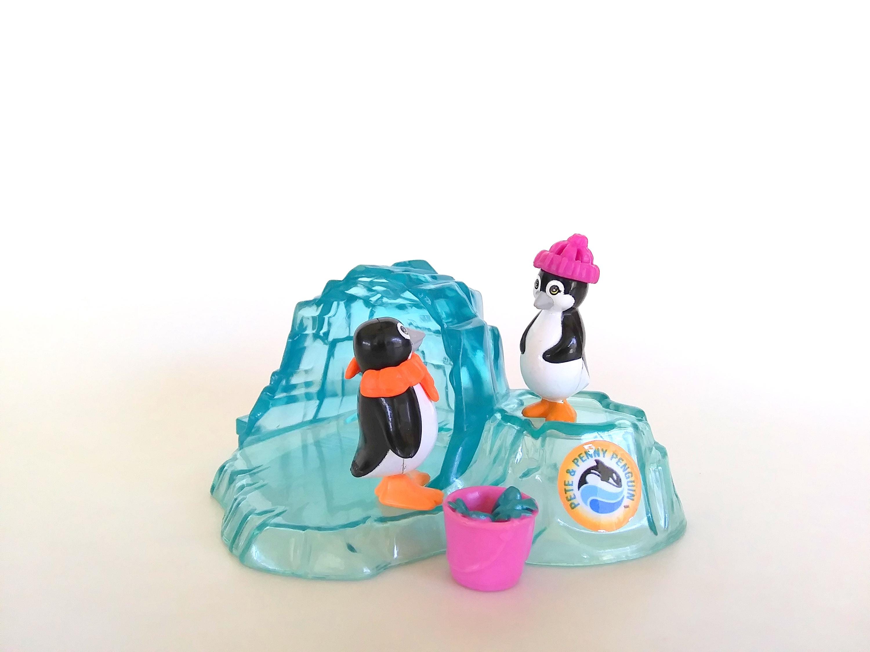 Vintage Littlest Pet Shop Penguins Pete & Penny With Icy Igloo