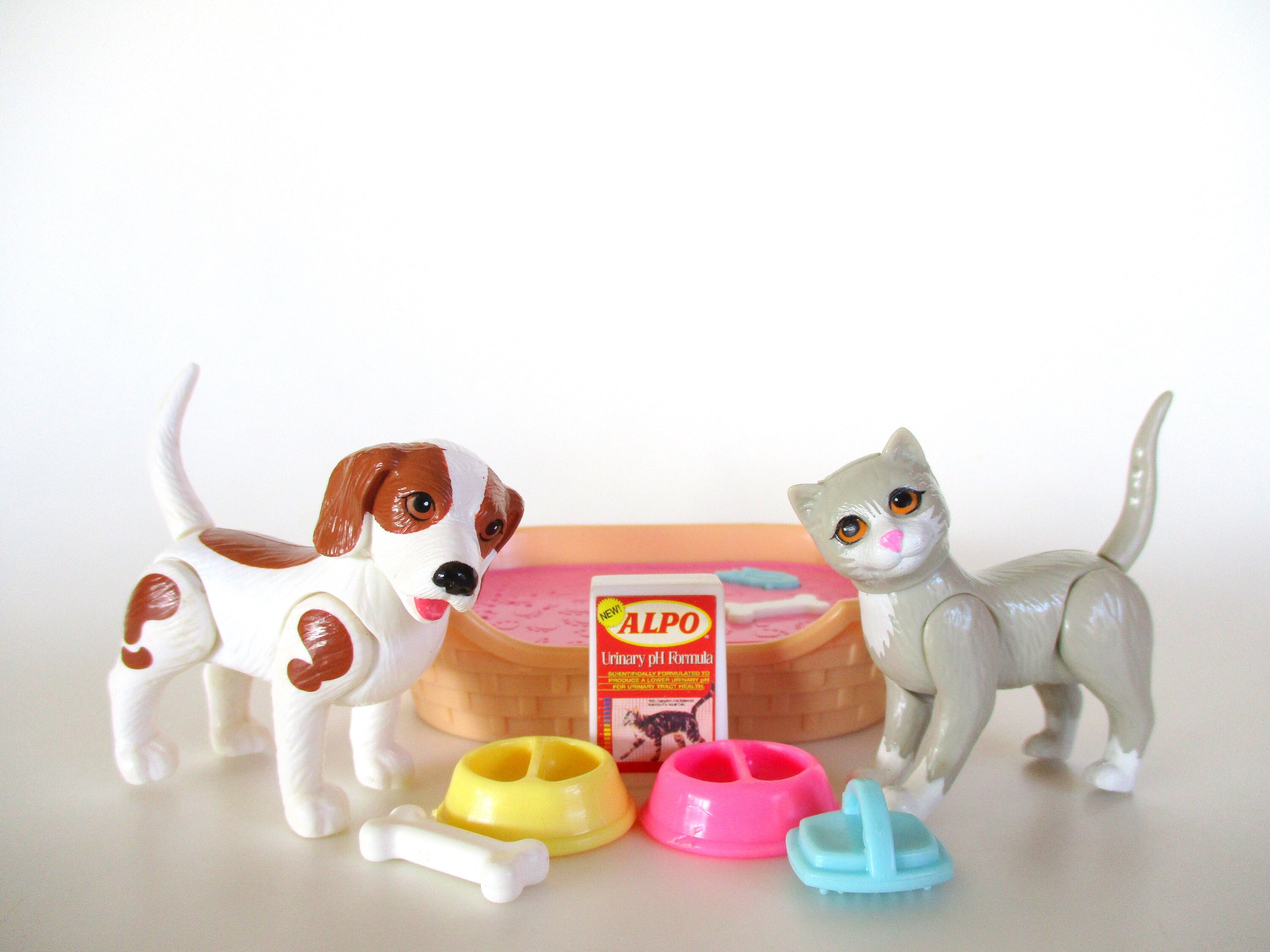 Vintage Barbie Pet Doctor Dog and Cat With Pet Bed Mattel Retro