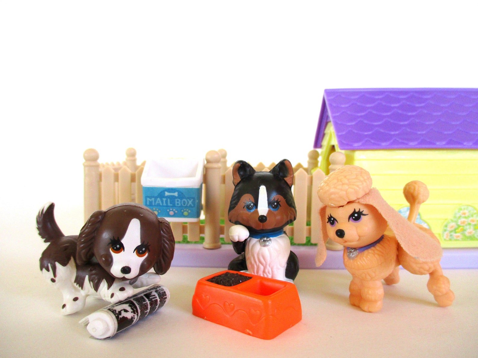 Vintage Littlest Pet Shop Happy Pups with Cozy Puphouse Dog Etsy