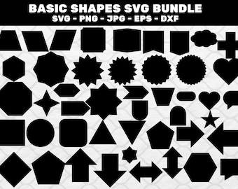 Grundform SVG-Bundle Vol 1, Grundform PNG-Bundle, Grundform Clipart, Tag SVG, Banner geschnitten, geometrische Grundform, Namensschilder SVG