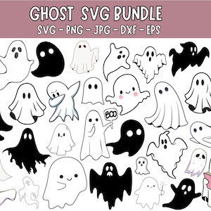 Ghost bundle svg, Ghost Svg, Halloween Svg, Cute Ghost Svg, Ghost Clipart, Halloween Clipart, Ghost Files For Cricut, Ghost
