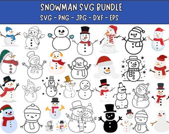 Snowman SVG Bundle: Funny Winter Quote Designs for Cricut (PNG)