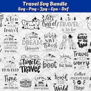 Reise-Svg-Bundle, lustige Reise-Svg, Reise-Svg, Reise-Clipart-Svg-Dateien für Cricut, Urlaub svg, Silhouette