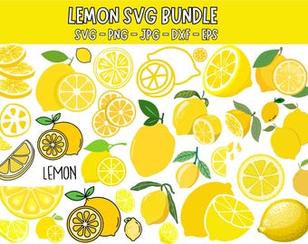Lemon SVG Cut File: Summer T-Shirt Design, Cricut Clipart (Digital Download)