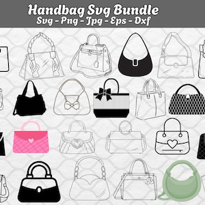 Handtasche SVG Bundle, Handtasche PNG Bundle, Handtasche Clipart, Geldbörse SVG Schnittdateien Cricut, Handtasche svg, Geldbörse Circut, Handtasche Silhouette