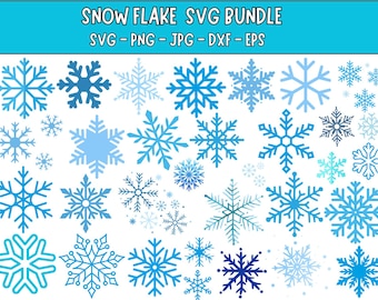 Snowflake SVG Bundle: Winter Cut Files for Cricut, Silhouette (Digital Download)