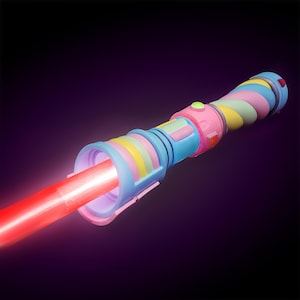 Sugar Swirl Saber - Bright and Colorful Lightsaber Toy with Sweet, Swappable Designs