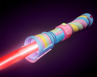 Sugar Swirl Saber - Bright and Colorful Lightsaber Toy with Sweet, Swappable Designs
