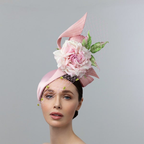 Pink Mauve derby Fascinator, Kentucky derby headpiece, Oaks day fascinator, Royal Ascot fascinator