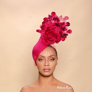 Raspberry fascinator, derby fascinator, kentucky derby Fascinator