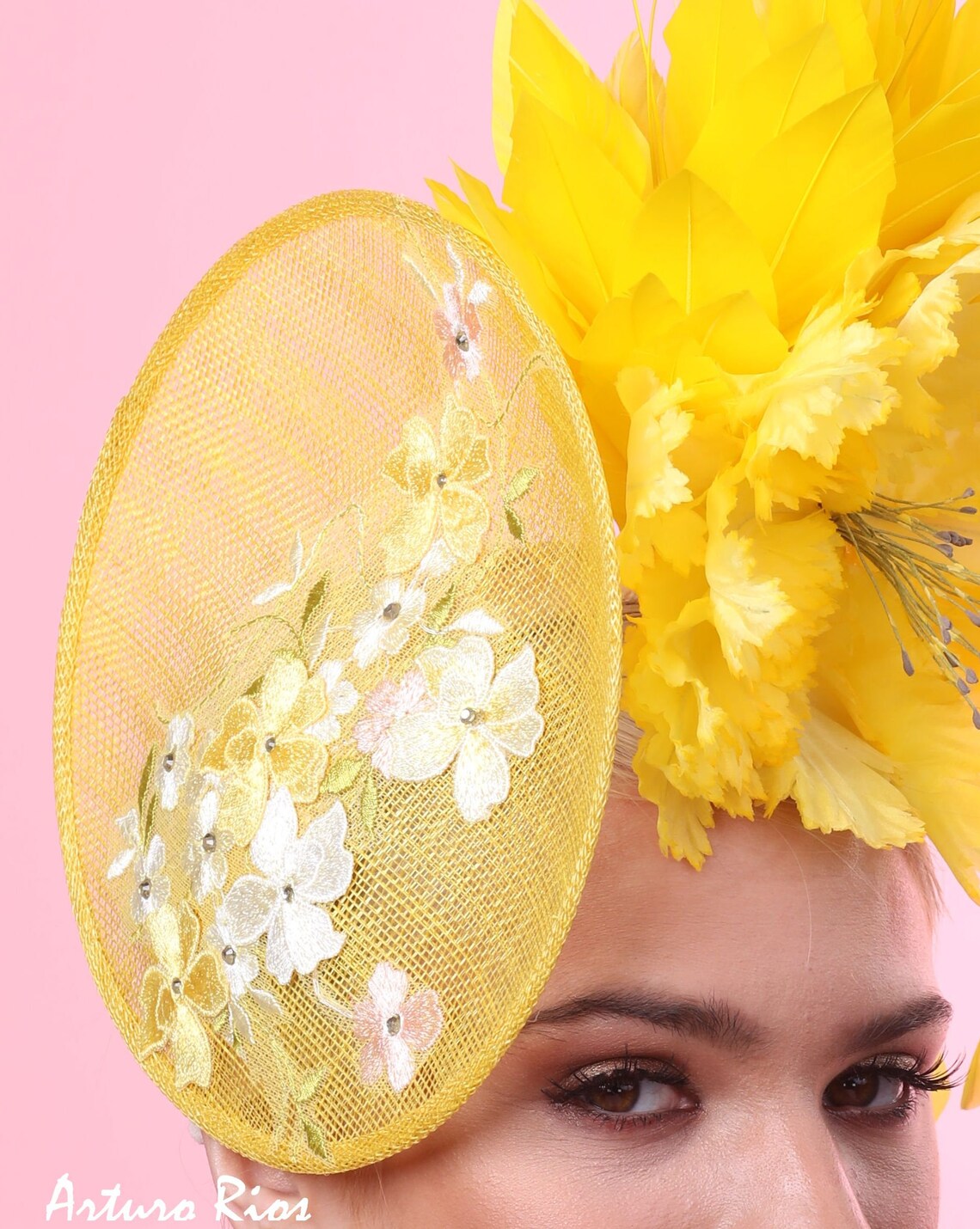 Yellow Derby Fascinator Kentucky Derby Fascinator Derby Hat Etsy