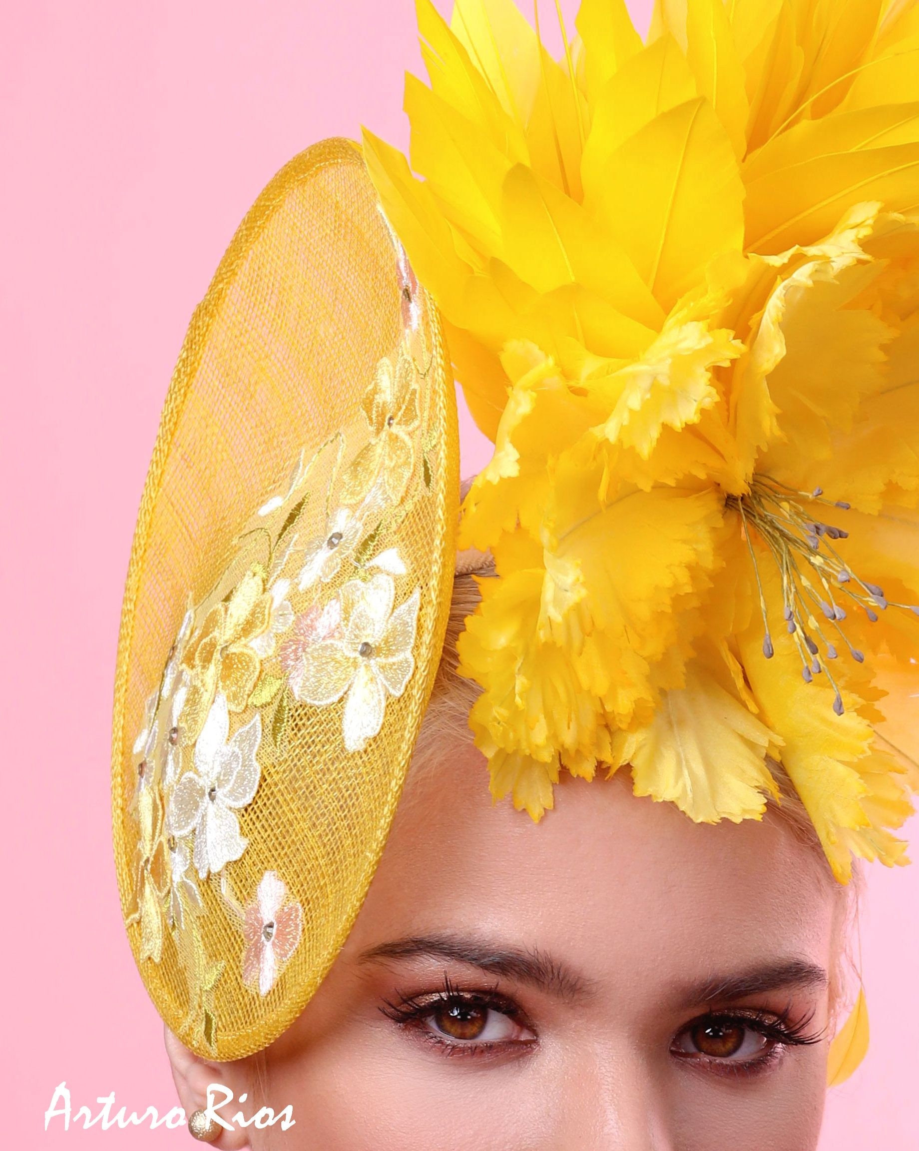 Yellow Derby Fascinator Kentucky Derby Fascinator Derby Hat Etsy
