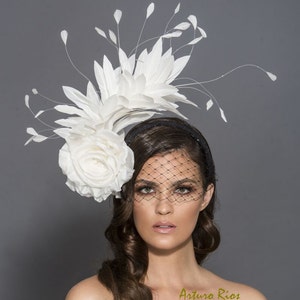 Black and white Kentucky Derby Fascinator, Black and white fascinator, headband, Melbourne cup hats, Preakness hat