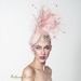 Blush pink headpiece, Kentucky derby fascinator, Derby Fascinator, Melbourne cup fascinator.