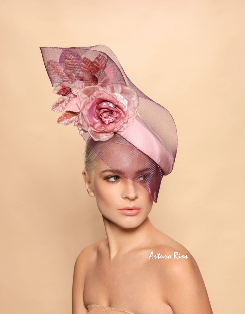 mauve derby hat kentucky derby fascinator Blushmauve Fascinator