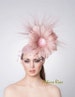 Melbourne Cup Blush pink Fascinator, Cocktail hat, Derby Hat, Couture Hat 