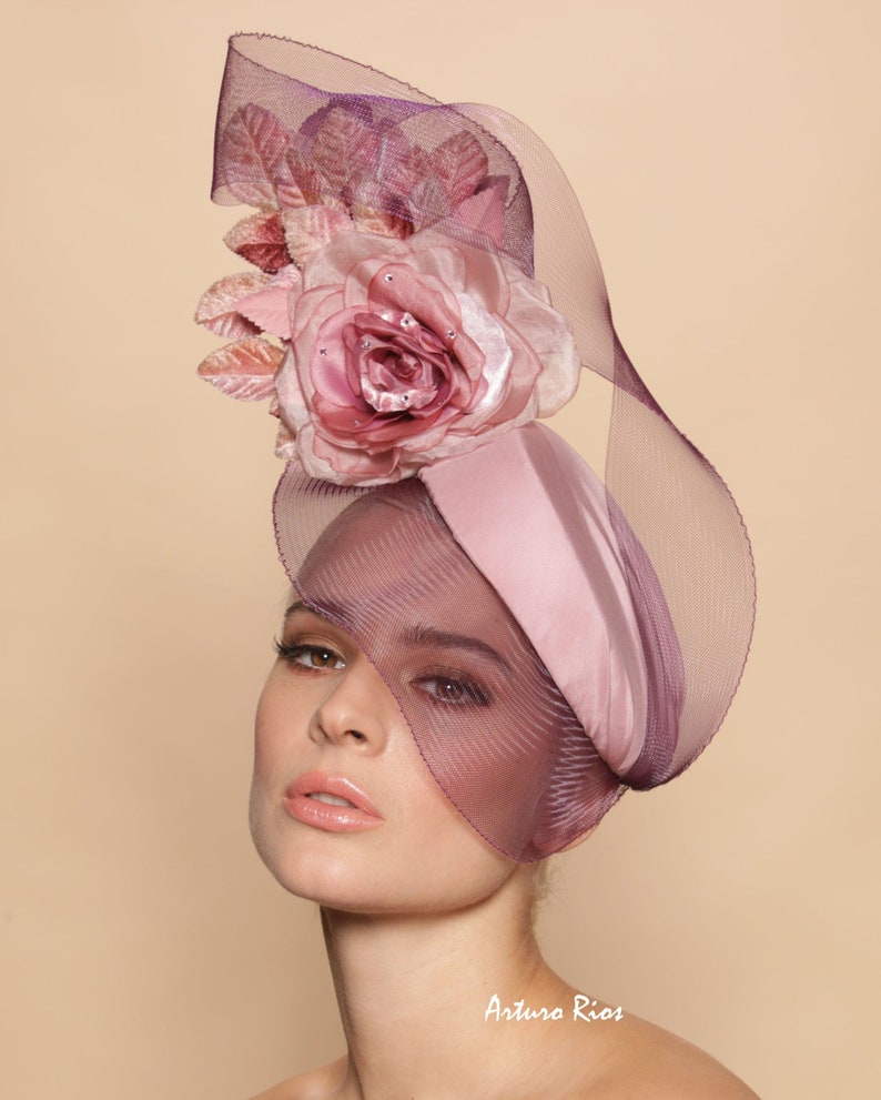 mauve derby hat kentucky derby fascinator Blushmauve Fascinator