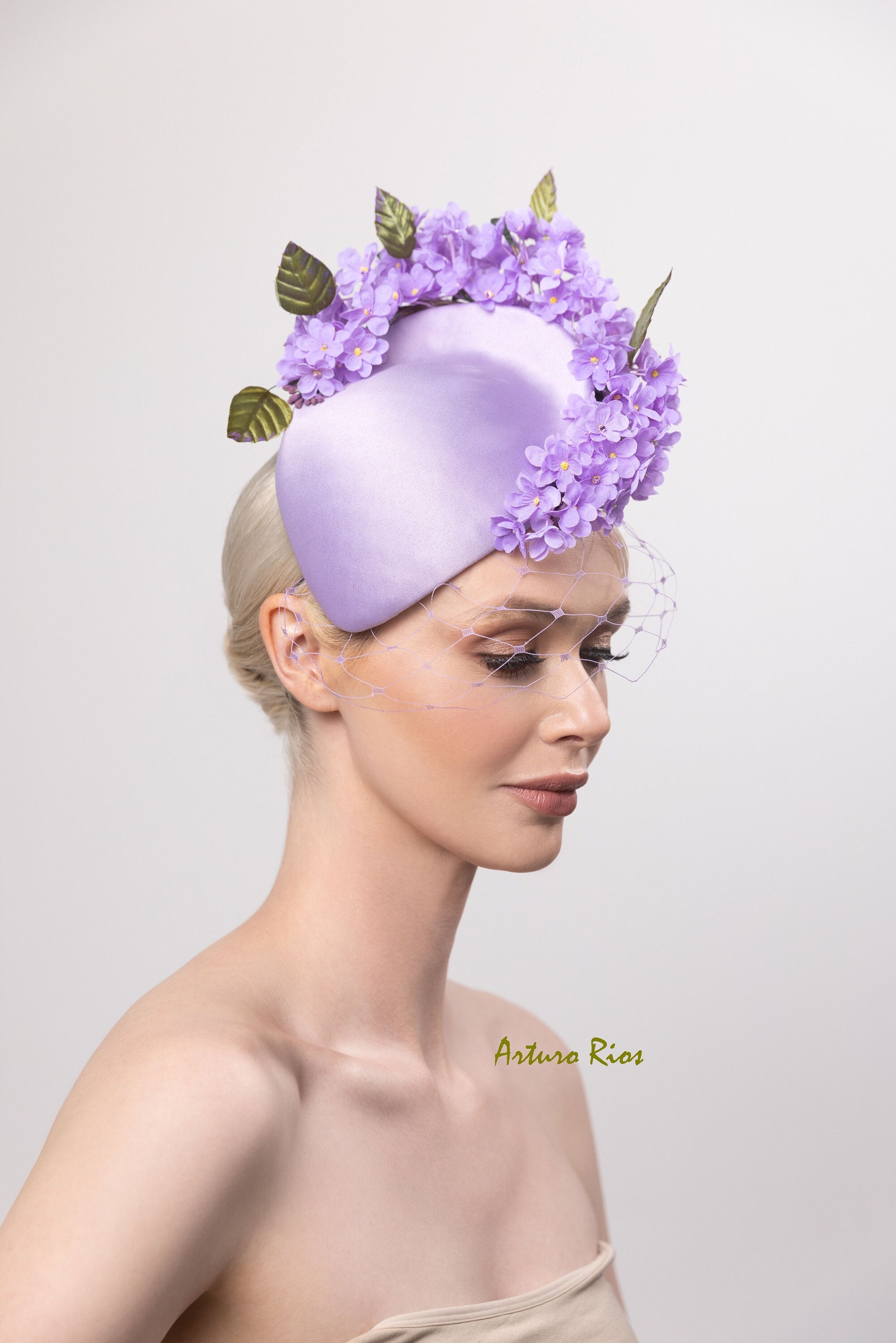 Lavender Lilac Fascinator, Kentucky Derby Headband, Spring  display picture 1