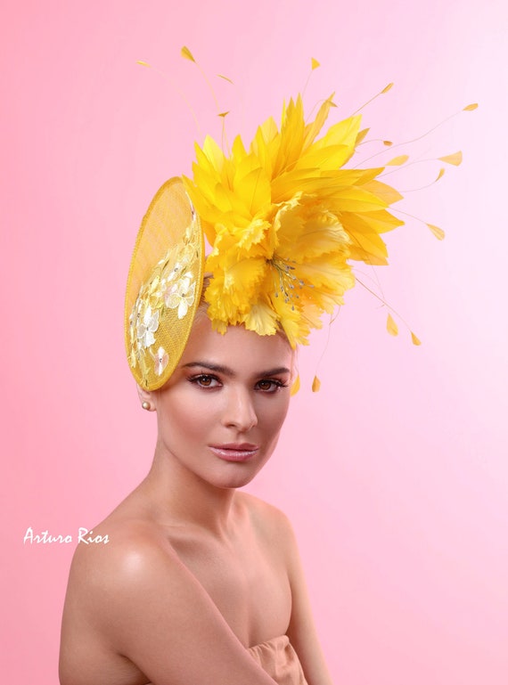 Yellow Derby Fascinator Kentucky Derby 