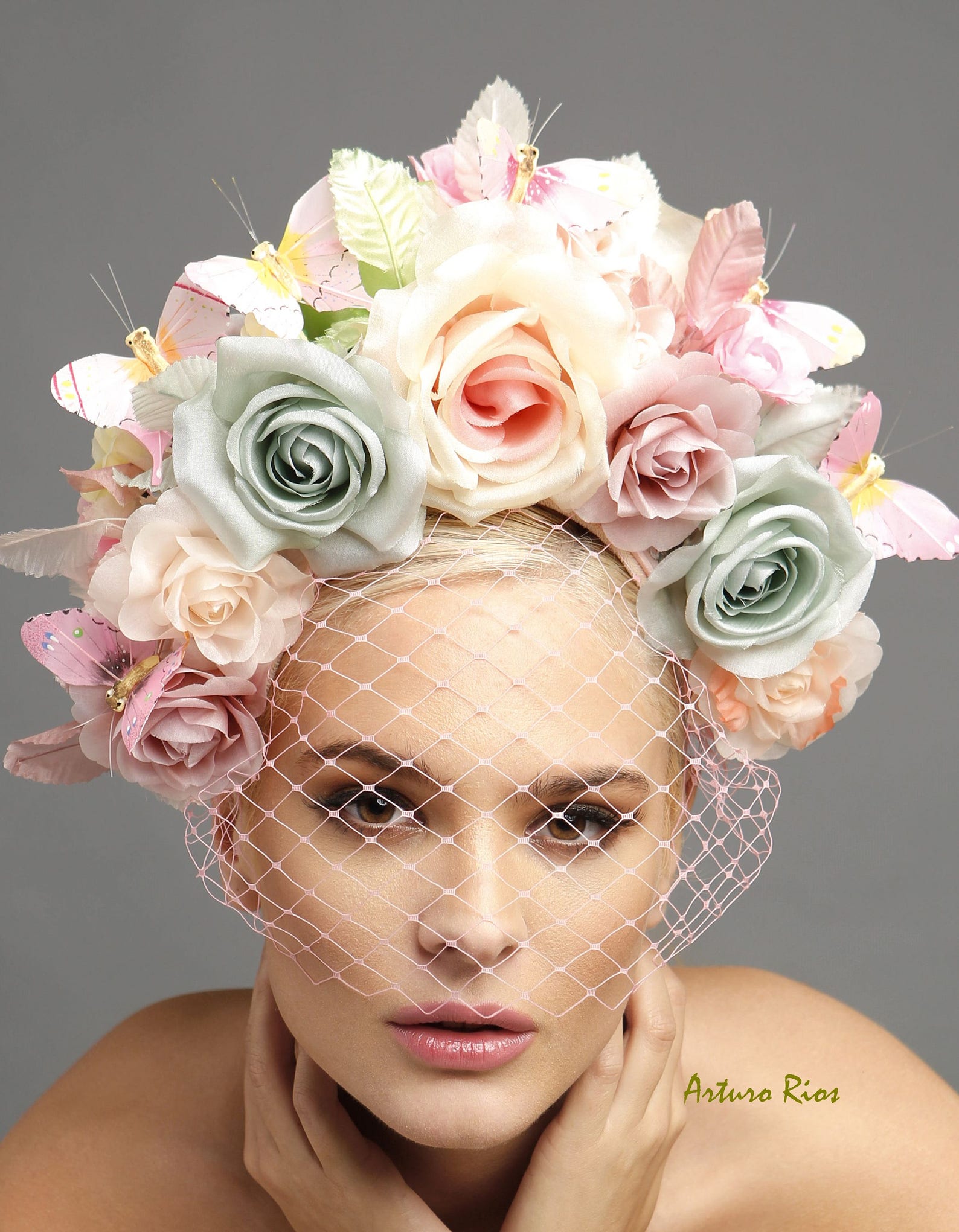 Floral Fascinator Kentucky Derby Headpiece Derby Fascinator Etsy