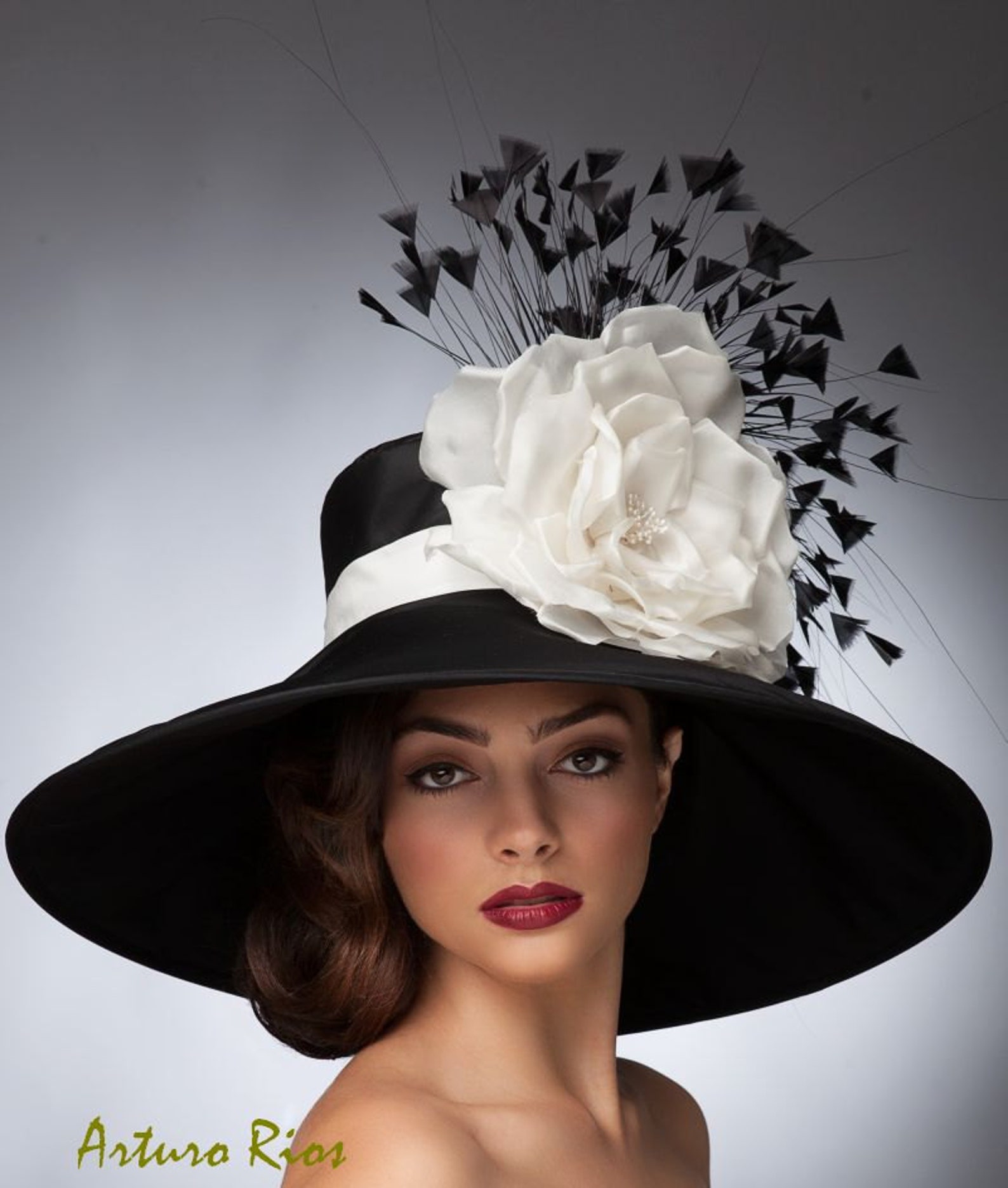 Black and Whitekentucky Derby Hatcouture Hat Derby Hat Etsy UK