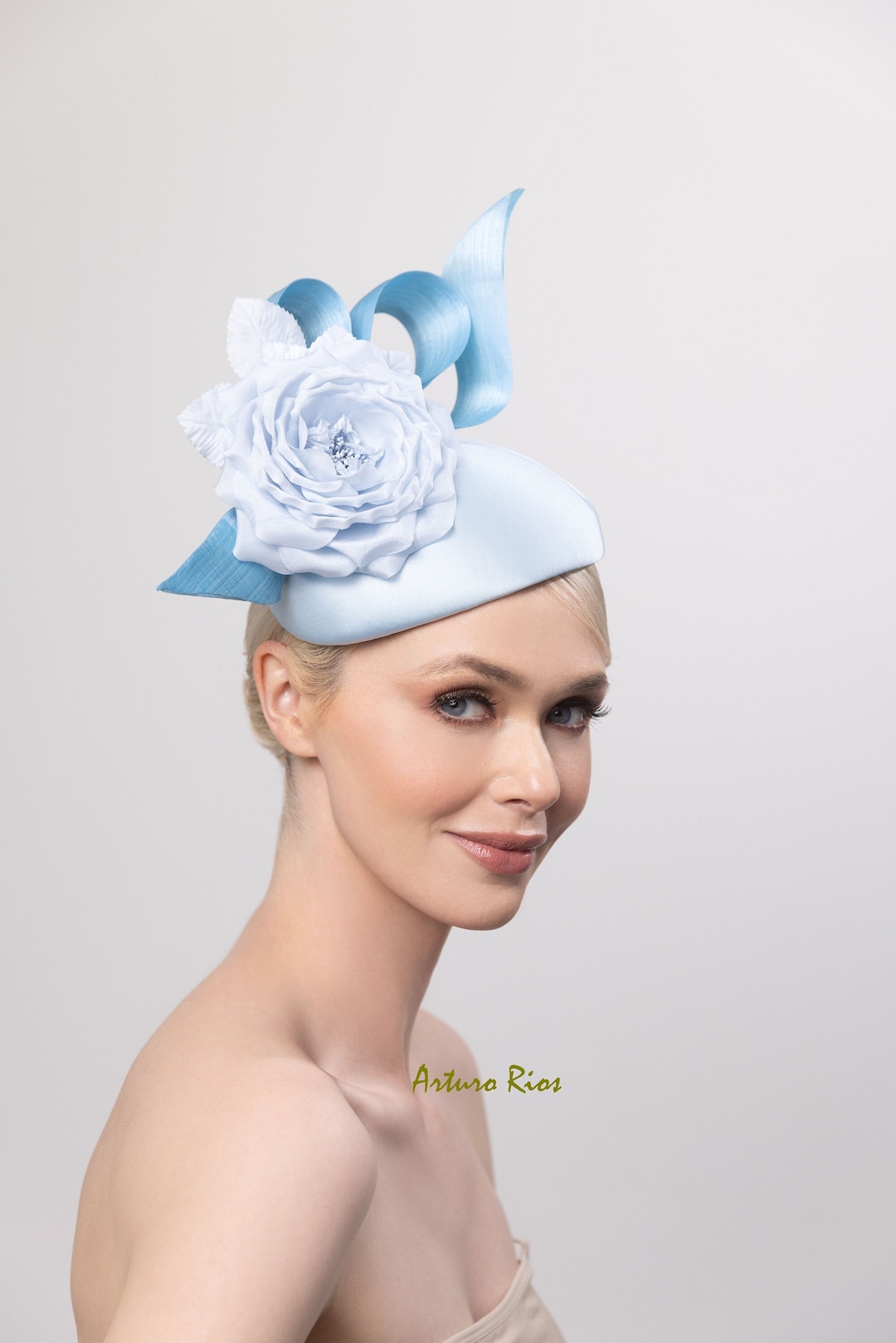 Baby Blue Fascinator, Pillbox Derby Fascinator , Kentucky Derby Hats