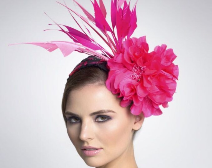 Hot Pink Fascinator Headpiece Etsy