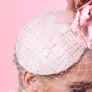 Nude Blush Fascinator, Kentucky Derby Fascinator, Oaks Day Fascinator