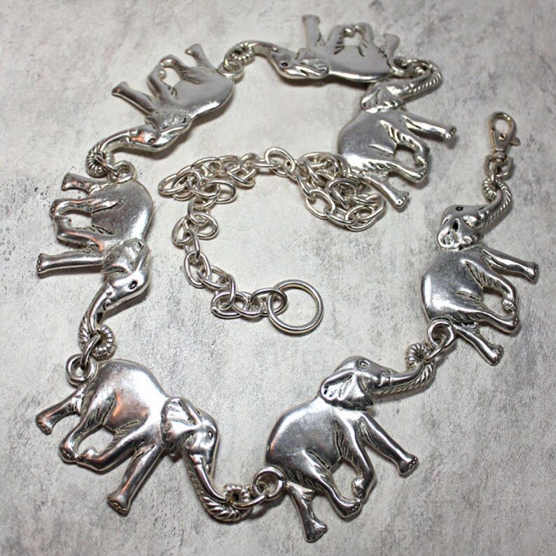 Vintage Metal Elephant Belt Elephant Accessories Etsy