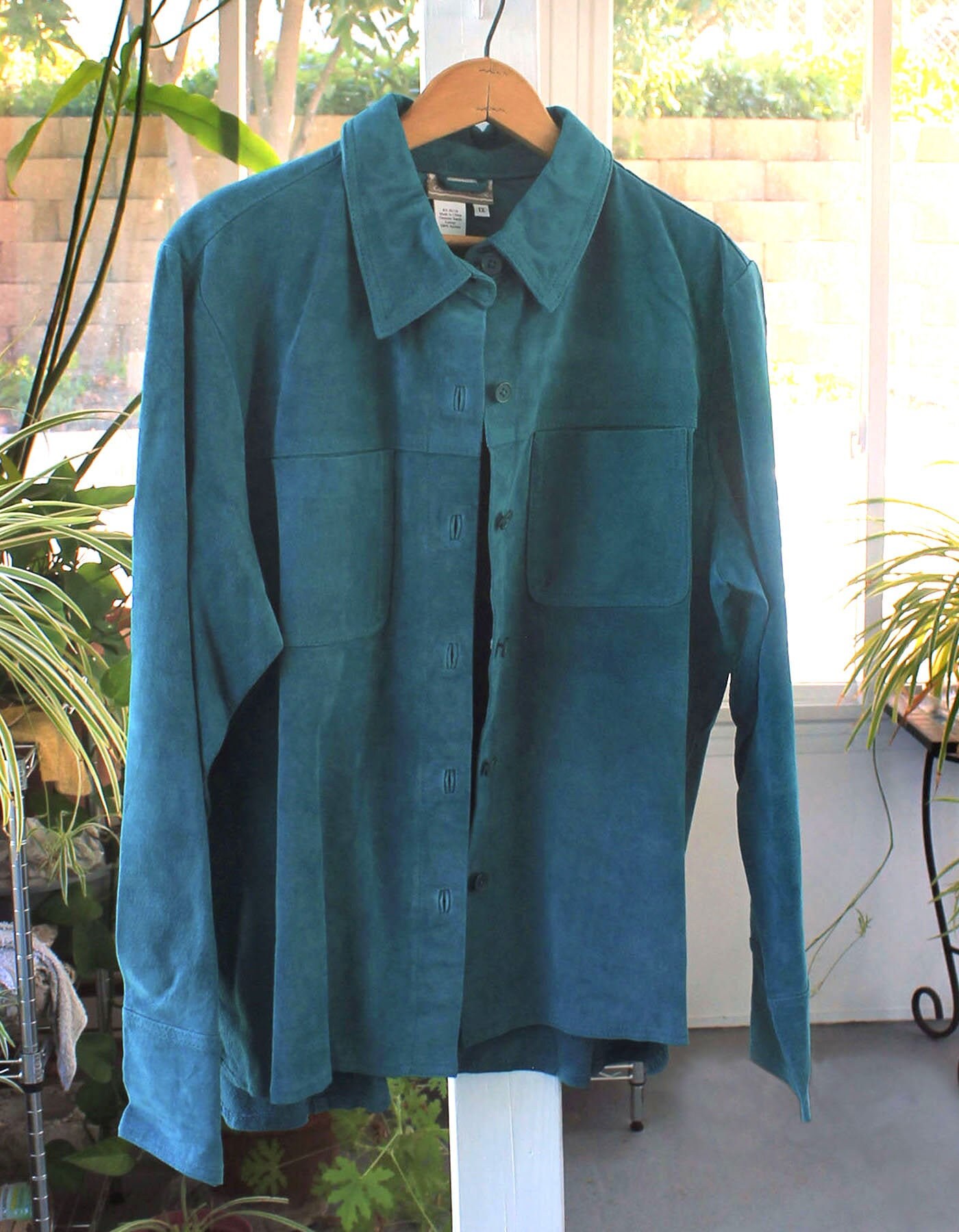 Vintage Women's Blue Suede Leather 