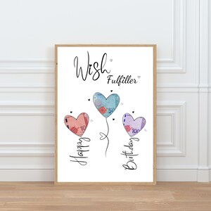 Birthday Gift Money, From the Heart Money, Gift for Adults, Last Minute Gift, PDF Instant Download, Gift Poster Printable