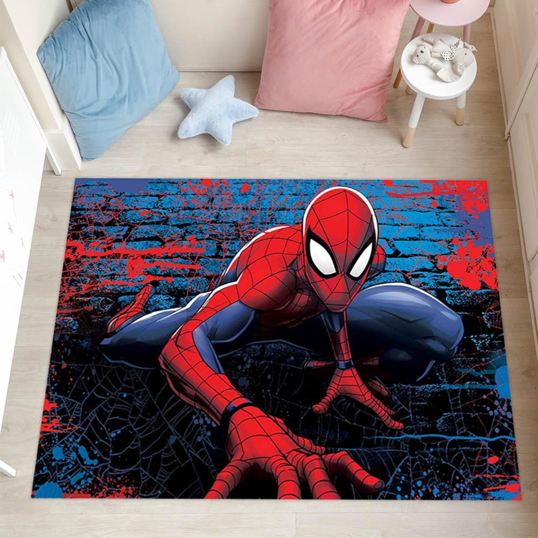 Spiderman Rug, Spider Man Rug, Spiderman Pattern Rug, Spider Man ...