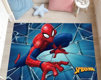 Spiderman Teppich: 3D-Druck, rutschfeste Baumwollbasis